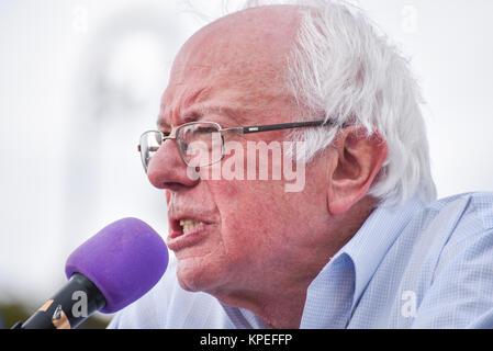 Sen. Bernie Sanders, I-Vt., speaks during a rail union workers rally ...