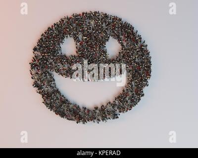 People in the form of an abstract symbol business happy Stock Photo