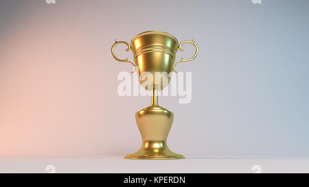 3D golden cup Stock Photo