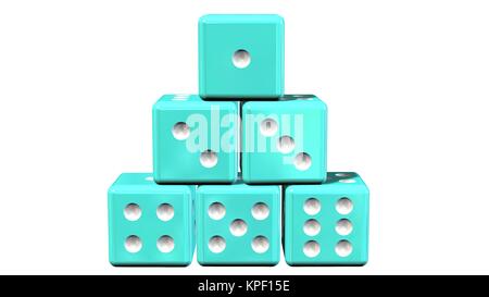 Pyramid of cube - insulated on white background Stock Photo