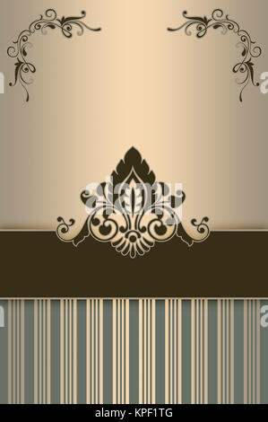 Vintage background with decorative border and elegant corners. Stock Photo