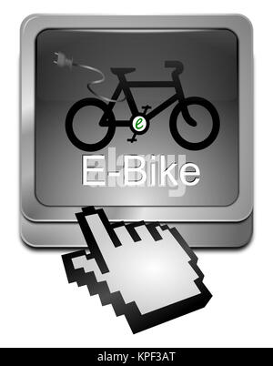 E-Bike Button Stock Photo