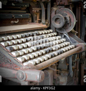Vintage keyboard Stock Photo