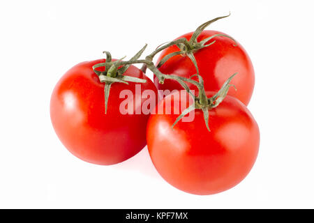 three cherry tomatoes Stock Photo