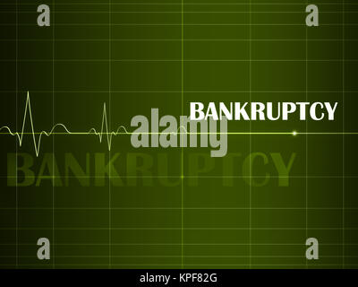 Business artwork - Bankruptcy. Financial Concept. 2D Design. Stock Photo
