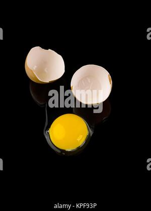 eggyolk separate from the shell Stock Photo