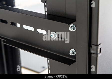 Close up of computer server rack in data center Stock Photo