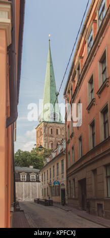 August, 1, 2014 - Riga, Latvia: Cathedral of St. Jacob in Riga, center of old city Stock Photo