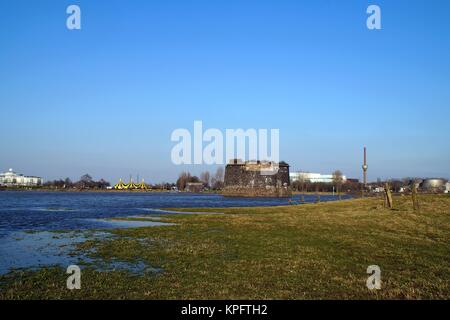 Historic Railway Bridge Wesel Stock Photo