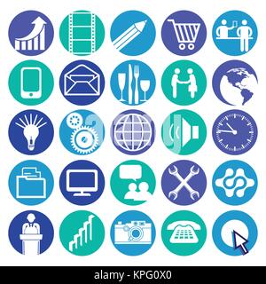 Business Icon Button, Vector Stock Vector