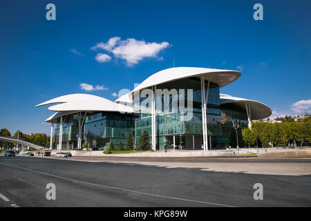 TBILISI, GEORGIA-OCT 2, 2016: Modern building of Ministry of Justice and Civil Registry Agency near the Kura River in Tbilisi on Oct, 2, 2106, Georgia Stock Photo