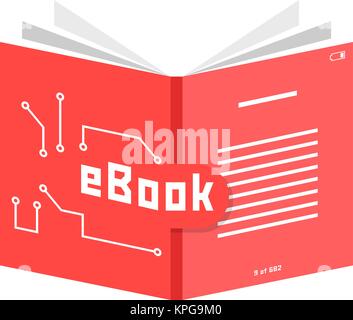 red ebook icon Stock Vector