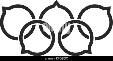 black speech bubble like rings Stock Vector