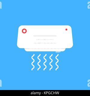 white air conditioner icon Stock Vector