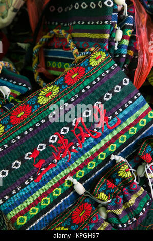 CHINA, Chongqing Province, Wushan. Riverboat Port at Little Three Gorges Staging Point-Tourist Souvenirs. Stock Photo