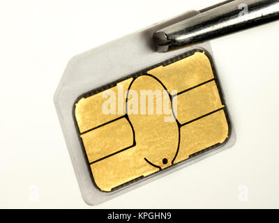 Â micro sim card Stock Photo