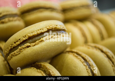 Lemon macaroons Stock Photo