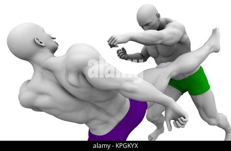 Body Combat Classes Stock Photo