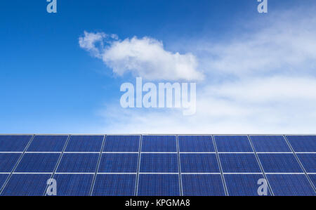 Solar panel against blue sky Stock Photo