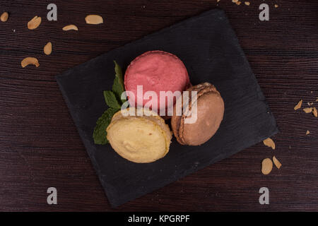 Colorful french macarons