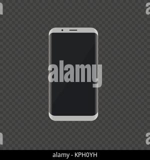 White Smartphone with modern design Stock Vector