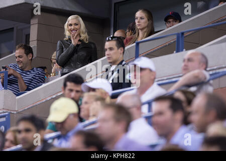 FLUSHING NY- SEPTEMBER 04:  Gwen Stefani, Day eleven of the 2014 US Open at the USTA Billie Jean King National Tennis Center on September 4, 2014 in the Flushing neighborhood of the Queens borough of New York City  People:  Gwen Stefani Stock Photo