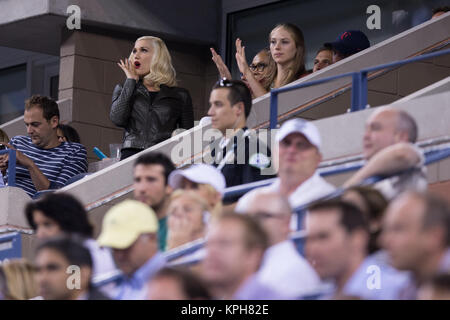 FLUSHING NY- SEPTEMBER 04:  Gwen Stefani, Day eleven of the 2014 US Open at the USTA Billie Jean King National Tennis Center on September 4, 2014 in the Flushing neighborhood of the Queens borough of New York City  People:  Gwen Stefani Stock Photo