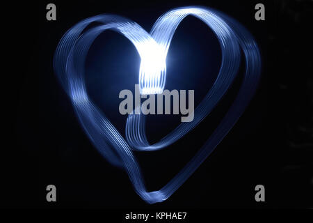 Long exposure of a heart stroke Stock Photo