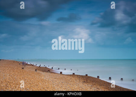 Sand dunes and beach, Camber Sands, Camber, near Rye, East Sussex, United Kingdom Stock Photo