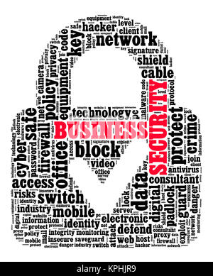 Security word cloud  illustration concept Stock Photo