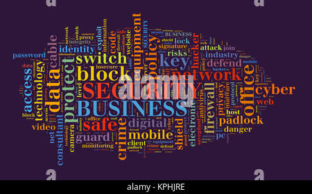 Security word cloud  illustration concept Stock Photo