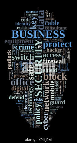 Security word cloud  illustration concept Stock Photo