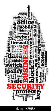 Security word cloud  illustration concept Stock Photo