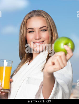 Healthy eating woman Stock Photo