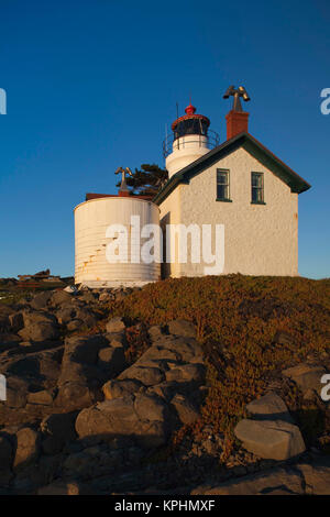 USA, California, Northern California, North Coast, Crescent City, Battery Point Lighthouse, sunset Stock Photo