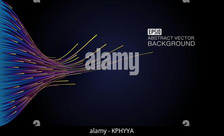 The color line consists of a light beam background drawing, an abstract vector background Stock Vector