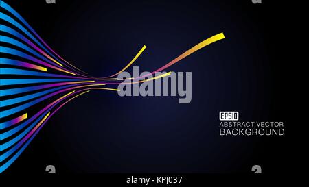 The color line consists of a light beam background drawing, an abstract vector background Stock Vector