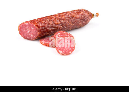 sliced salami Stock Photo