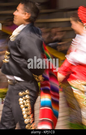 performers, Aztec Theater, Folkloric Show, Golden Zone, Mazatlan, Sinaloa State, Mexico (MR) Stock Photo