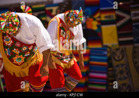 performers at Folkloric Show at Aztec Theater, Golden Zone, Mazatlan, Sinaloa State, Mexico (MR) Stock Photo