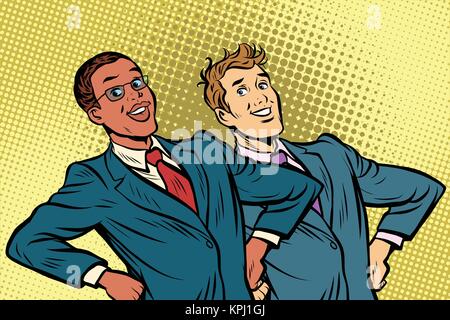 two businessmen multiracial group Stock Vector