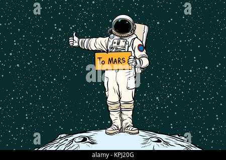 Vector Illustration Astronaut Dog Luggage Hitchhiking Stock Vector (Royalty  Free) 2190610593