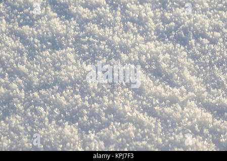 Ice crystals, snow crystals, on snow cover, detail view, Germany Stock Photo