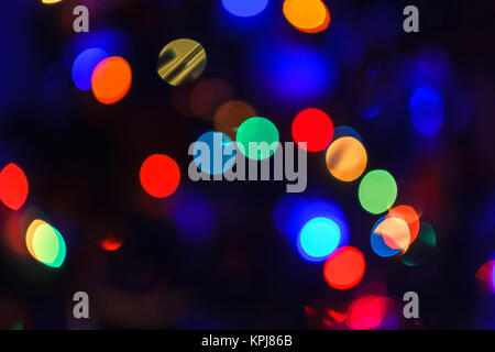 Christmas abstract blurred background. Multi-colored lights. Unfocused image Stock Photo
