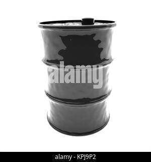 Black barrel isolated over white Stock Photo