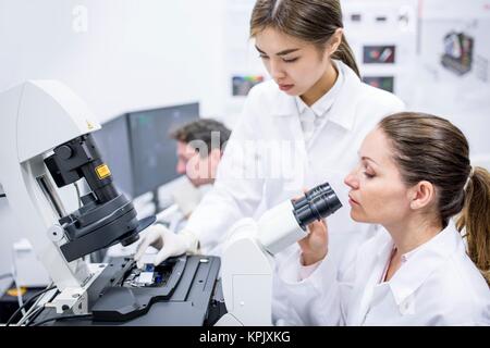 Female scientists working in laboratory. Stock Photo