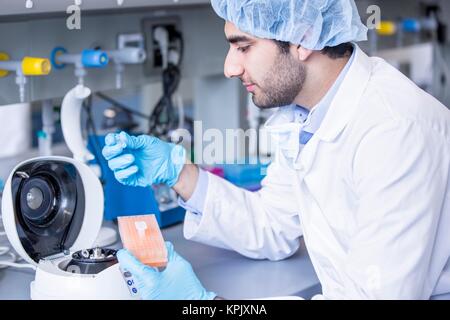 Man Scientists Wear Protective Clothing On Stock Photo 459559240