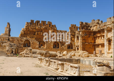 Baalbek Ancient city in Lebanon.Heliopolis temple complex.near the border with Syria.remains Stock Photo