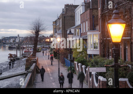 Hammersmith Bridge in west London long exposure Stock Photo