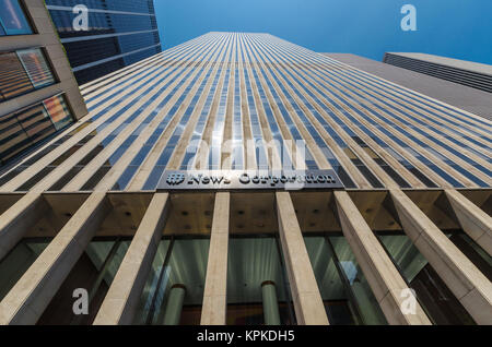 NEW YORK CITY - JULY 12: News Corporation headquarters building on July 12, 2012 in New York City. News Corp. is an American diversified multinational Stock Photo